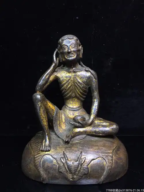 首页 零售 佛像/造像 >> 藏传佛教铜米拉日巴尊者,工艺精美,包浆厚重