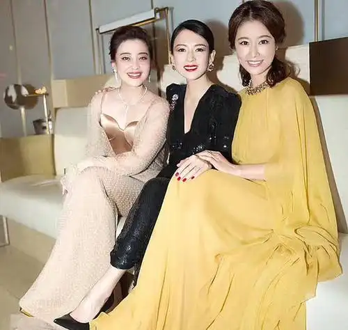 章子怡林心如梅婷合影 三位辣妈身穿优雅长裙美得各有韵味