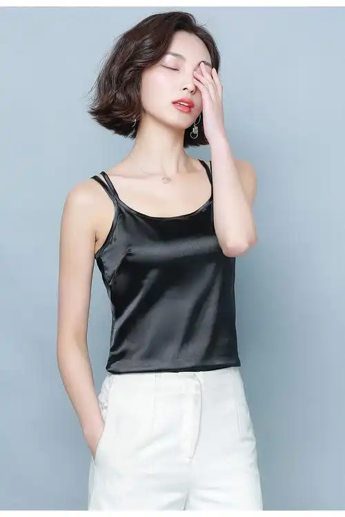 实拍2020年春夏新款吊带背心女外穿上衣蕾丝修身内搭打底小衫潮