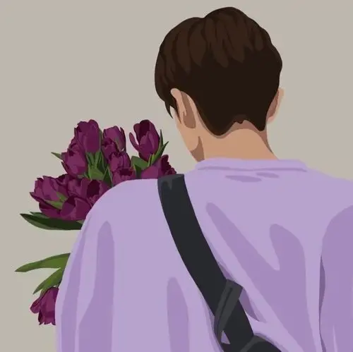 春天搞个紫色的情侣头像还不戳