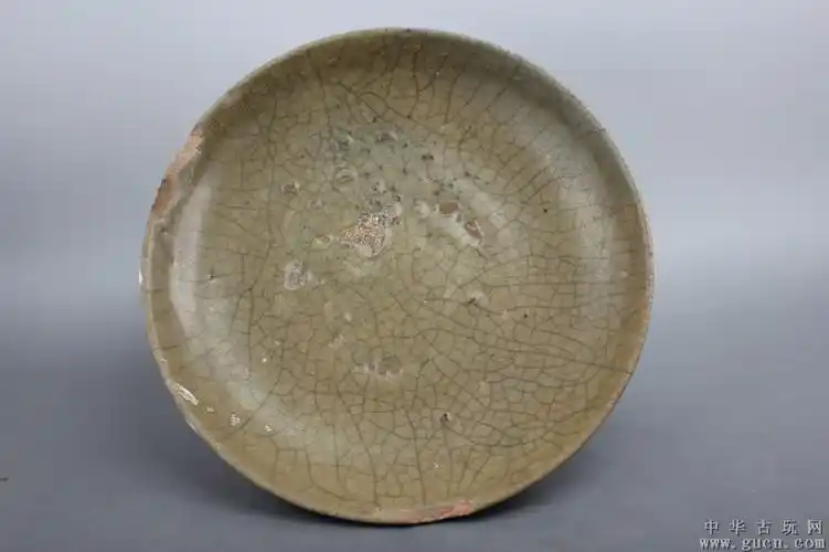 宋代绝品五大名窑之正宗哥窑莲瓣纹盘