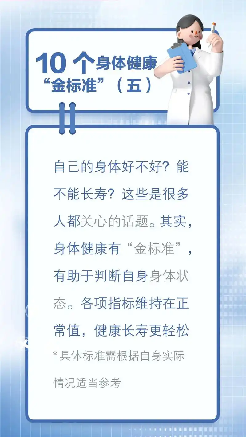 10个身体健康"金标准"(5)自己的身体好不好?能不能长寿? - 抖音