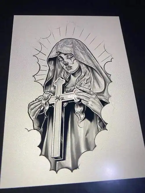 奇卡诺圣母纹身手稿