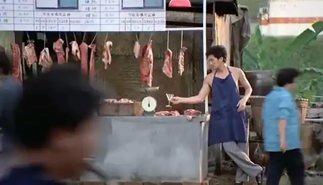 周星驰电影凌凌漆猪肉佬这段戏电影剧组感谢白崇禧的侄女