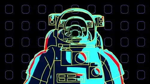 led宇航员电音节潮流trap视频素材