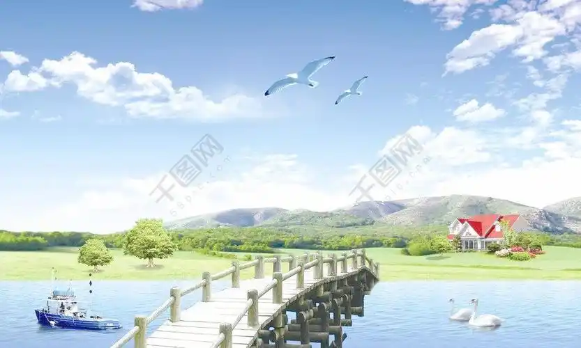 本次装饰设计效果图作品是关于装饰画设计,主题是山水风景图片,编号是