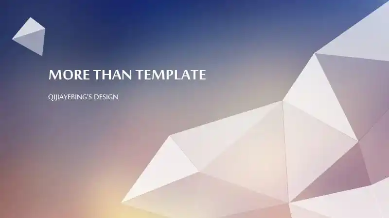 多背景扁平化低多边形风格商务ppt模板ppt