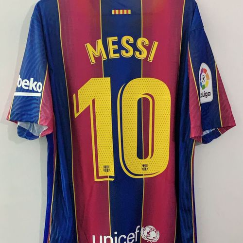 珺纤(顶配)2021赛季 巴萨主场球员版球衣 梅西球衣 欧冠 西甲 足球服