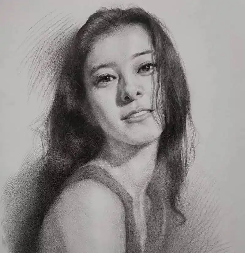 广州美术培训学校为你解析女青年素描头像画法