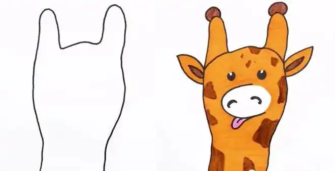 用手轻松比划一下竟能画出n种小动物手残党再也不用担心了