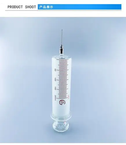 200ml锁紧头鲁尔接口玻电力油田抽油针筒针管200毫升玻璃注射器