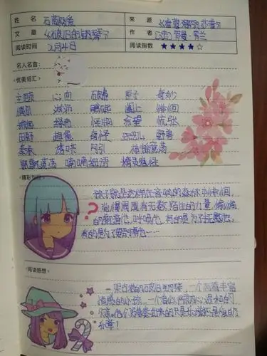 五十一中五年一班寒假读书活动一:读书笔记展示评比