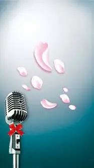 k歌金话筒花瓣商业h5背景