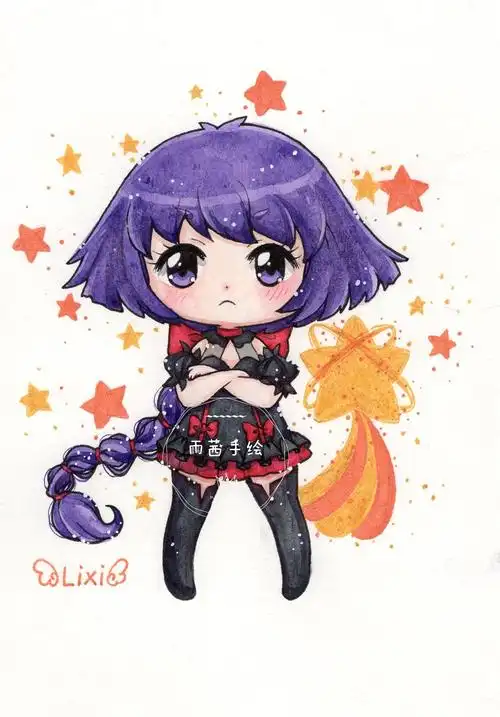 十二星座q版 水彩手绘