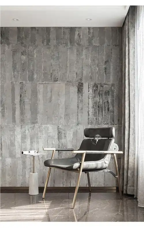 水泥石灰墙壁纸现代简约灰色墙纸无纺布墙布电视背景墙工业风 主图