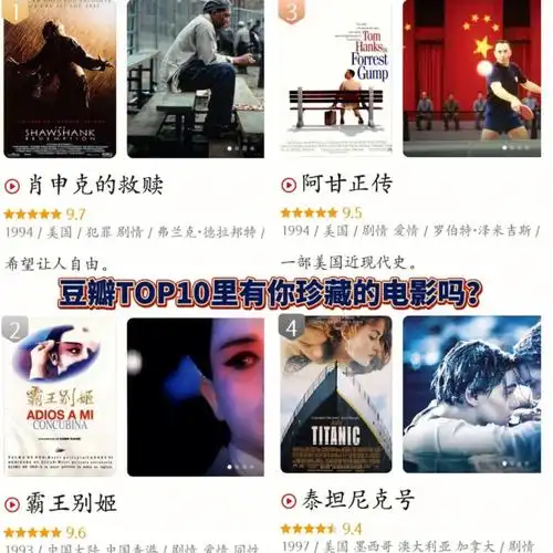 豆瓣top10里有你珍藏的电影吗