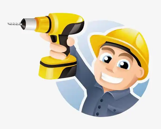 拿电动工具的工人