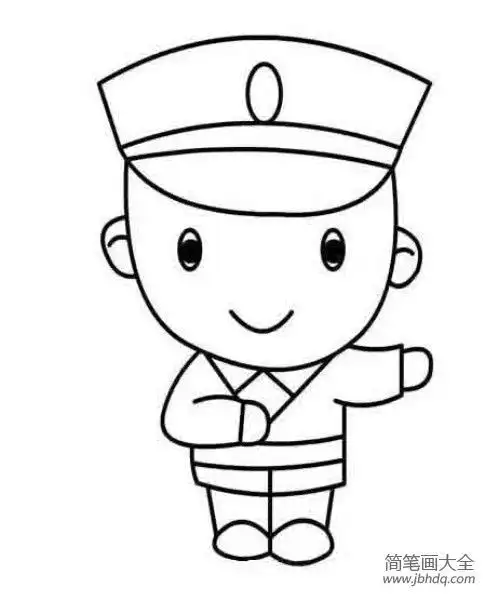 小警察简笔画q版警察叔叔简笔画怎么画超多的警察叔叔简笔画亲子好