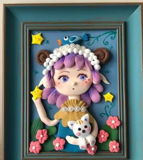 粘土与绘画结合?被创意手工折服了,孩子玩这个赚了