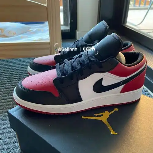 aj1lowbredtoe黑红经典配色