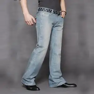 20男装春秋季新款男式牛仔微喇叭裤 韩版潮弹力牛仔喇叭裤子 男