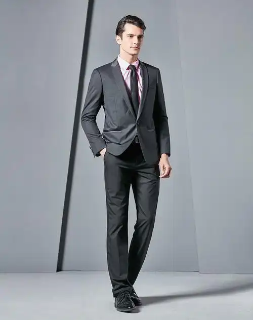 2018秋季男款时尚精英一粒扣西方套装上衣西服西装男士西服