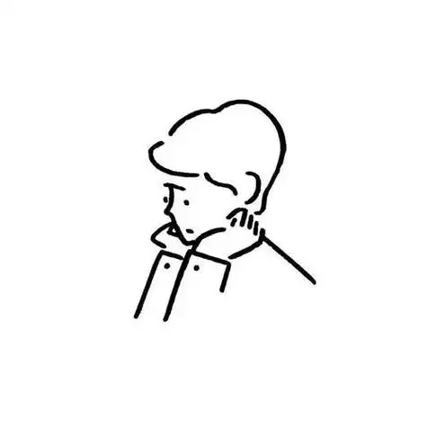 手绘头像男生黑白简笔画图片黑白简笔画简约干净男生头像男生简笔画