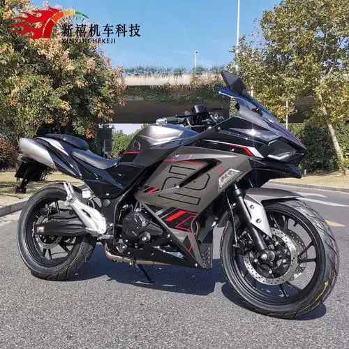 国产h2摩托车跑车全新可上牌趴赛400-200水冷国四电喷双缸重机车