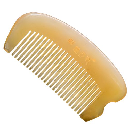 林巧匠 手工天然黄牛角梳子福州三宝小号白角梳随身携带梳儿童梳包包