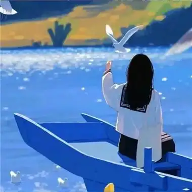 治愈系蓝色风格女生头像图片 小清新干净温柔ins风女生头像_女生头像