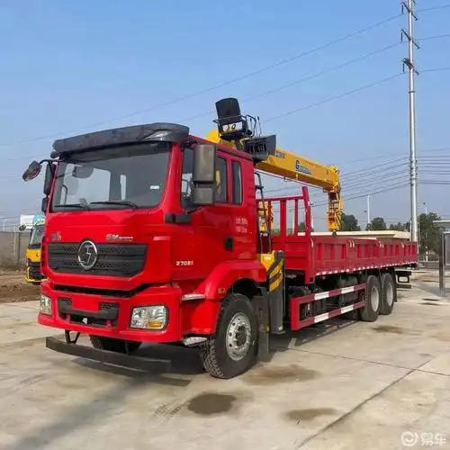 陕汽德龙后八轮徐工12吨五节臂随车吊