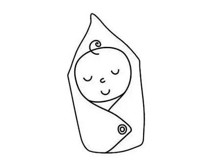 婴儿简笔画人物可爱婴儿怎么画简单又可爱简笔画襁褓中的婴儿就画好了