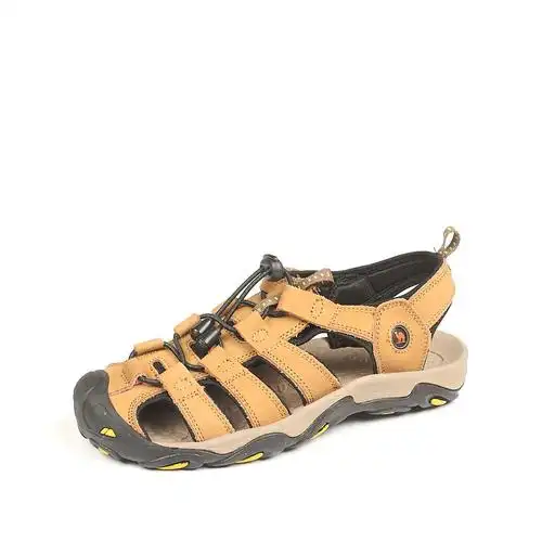 camel 骆驼 真皮男鞋 沙滩鞋 溯溪鞋 男士凉鞋子 男凉鞋夏季男鞋 黄棕