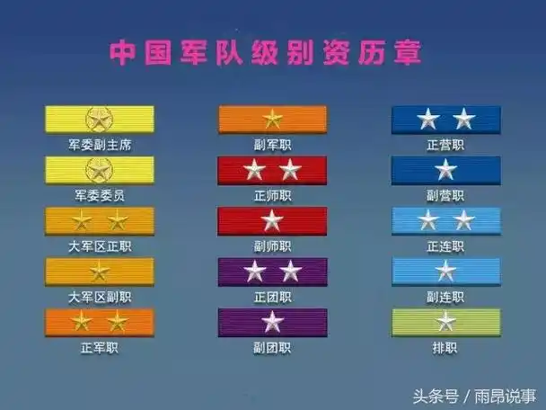 军官级别的大小,就看胸前的资历章!