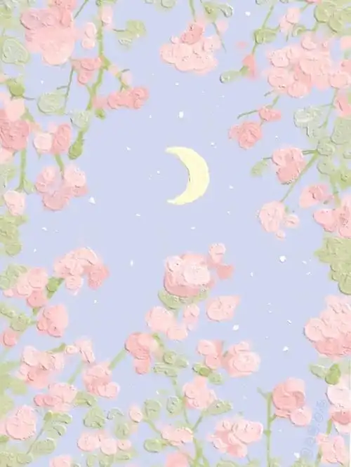 温柔的油画风壁纸画师cr.草莓酒酒