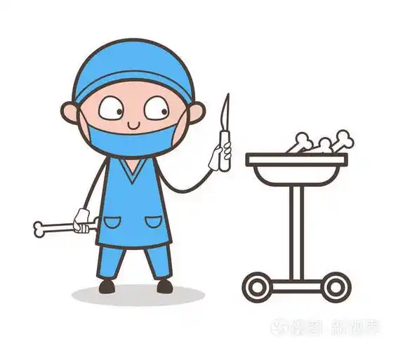 卡通整形外科医生做实验与骨头矢量