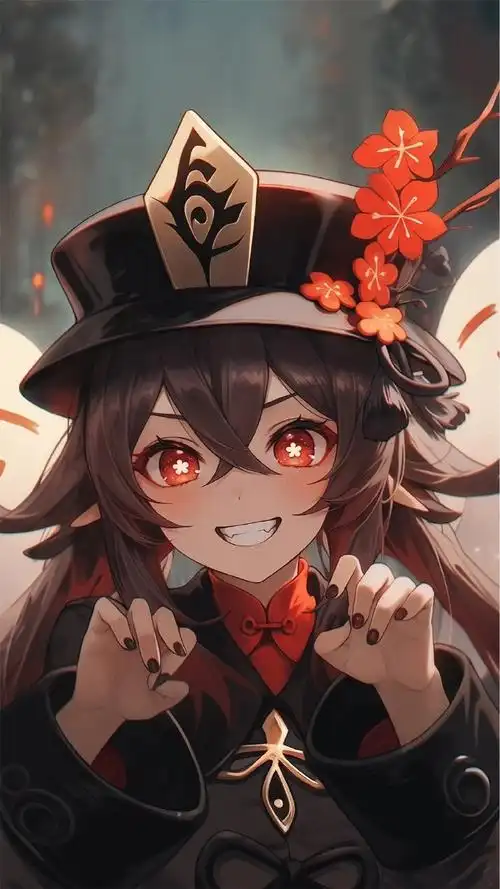 原神胡桃##二次元##高清壁纸无水印##手机壁纸