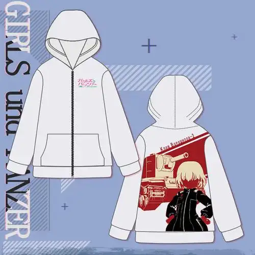 少女与战车游戏动漫周边 理学院嗒秋莎二次元休闲卫衣衣服痛衣2020 wy