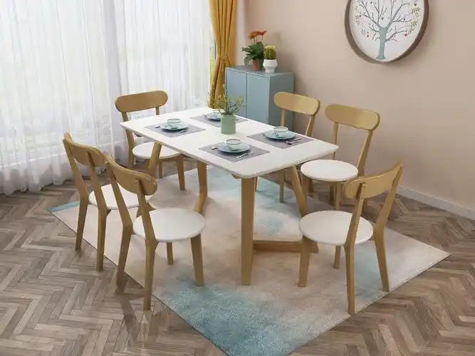 01v字桌北欧西餐桌