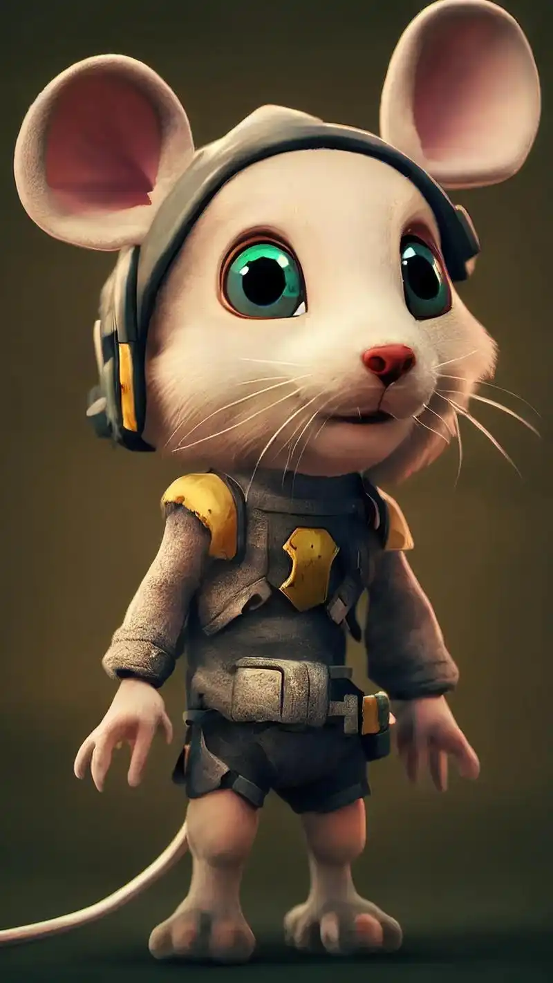 ai绘画,卡通版,呆萌可爱的小老鼠,第二波来了!#图文伙伴计 - 抖音