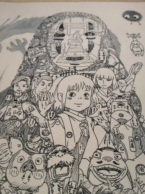 分享收藏标签宫崎骏无脸男千与千寻画中画黑白创作时间2019/08/01添加