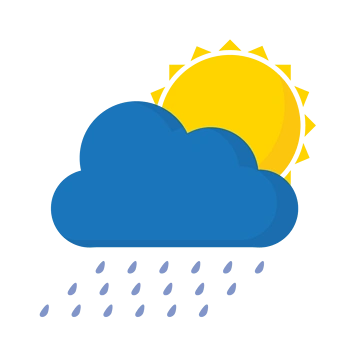 卡通阵雨天气图标