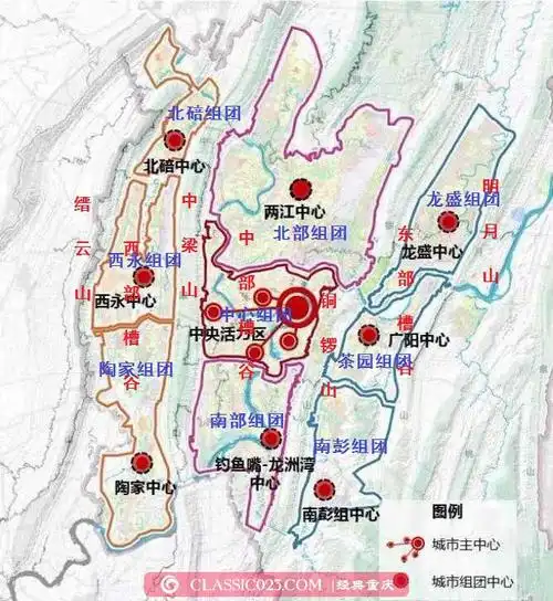 2020年可能规划的重庆主城各城市中心(组团)示意图.jpg