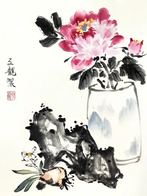 国画小写意作品入门唯觉一庭香