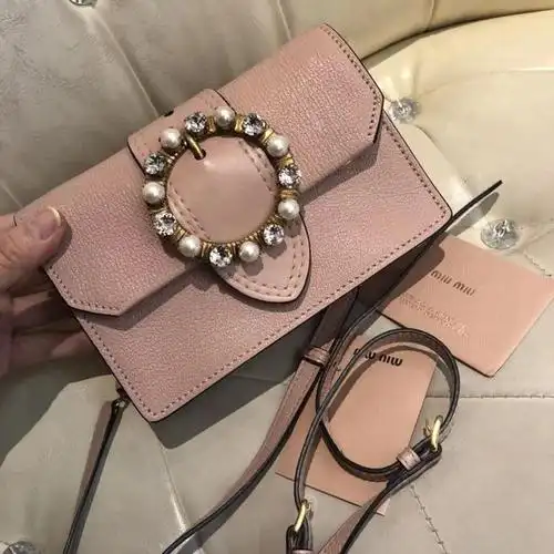 缪缪miulady bag宝石水钻单肩包