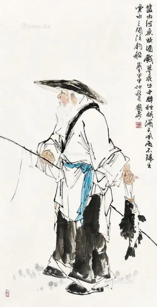 简笔画钓鱼翁搜独钓寒江雪简笔画古代渔夫钓鱼简笔画老翁垂钓图简笔画