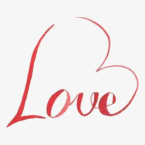 情人节红色love英文装饰