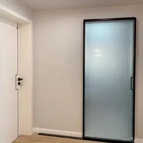 玻璃幽灵门无上轨平移推拉门厨房卫生间铝镁合金极窄谷仓单扇移门