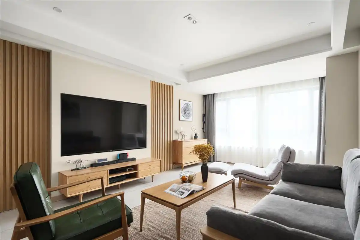 140平日式风格电视墙装修效果图