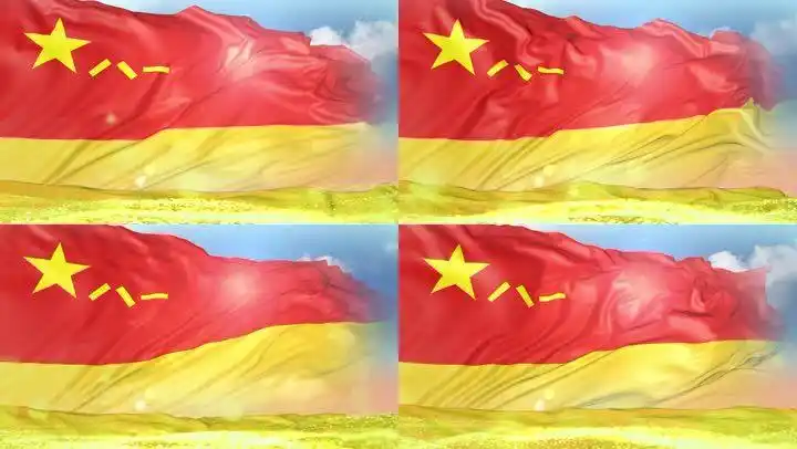 火箭军军旗舞台背景(无缝循环)_3840x2160_高清视频素材下载(编号:613